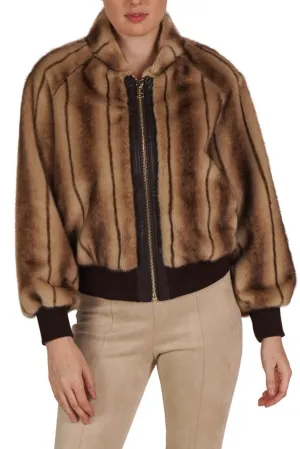 Love Token Bomber Jacket Faux Fur Coat