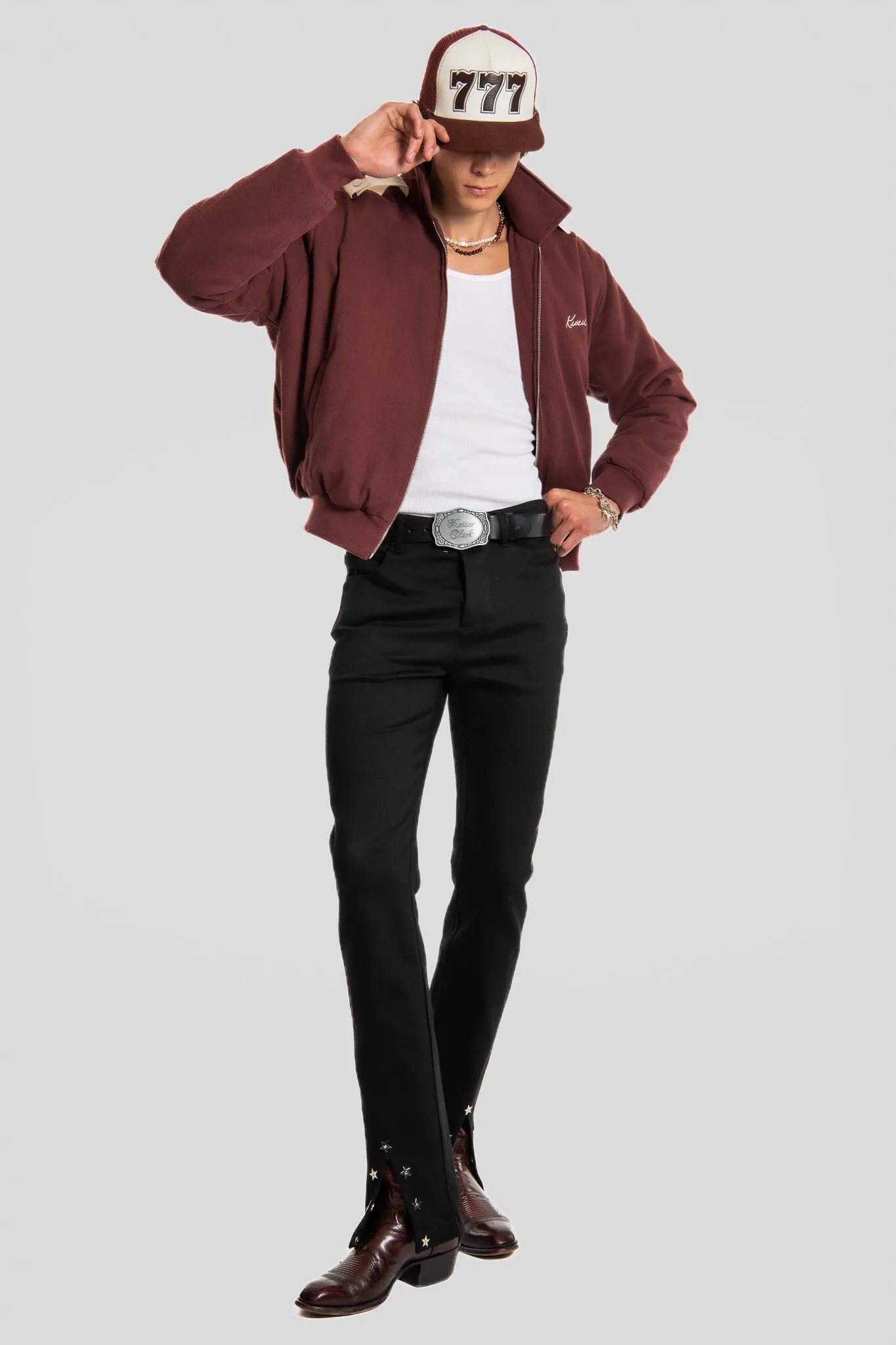 LUCKY NUMBER 7 DENIM BOMBER