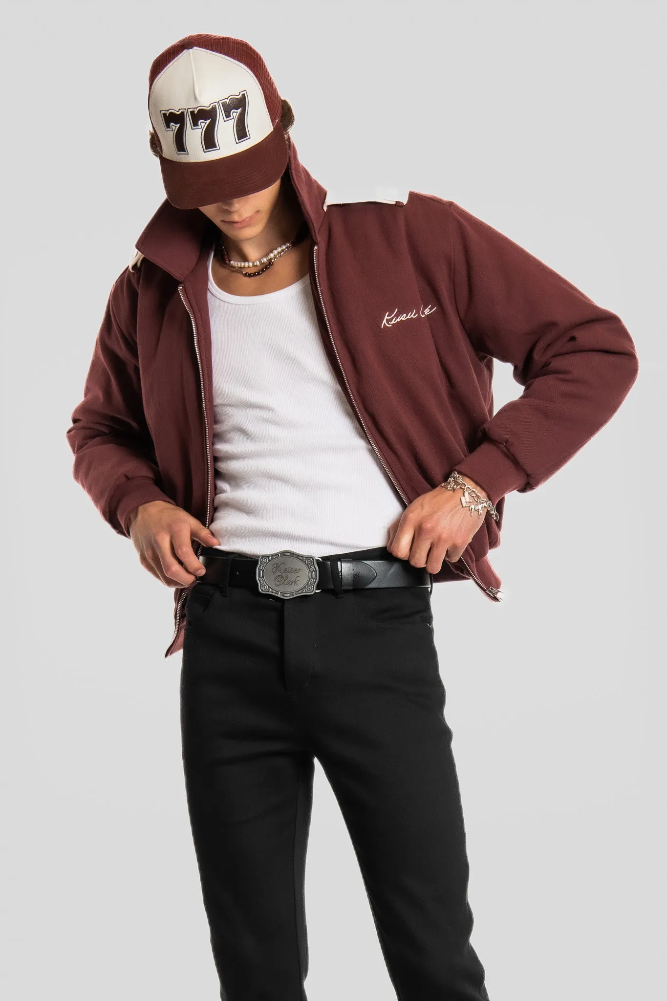 LUCKY NUMBER 7 DENIM BOMBER