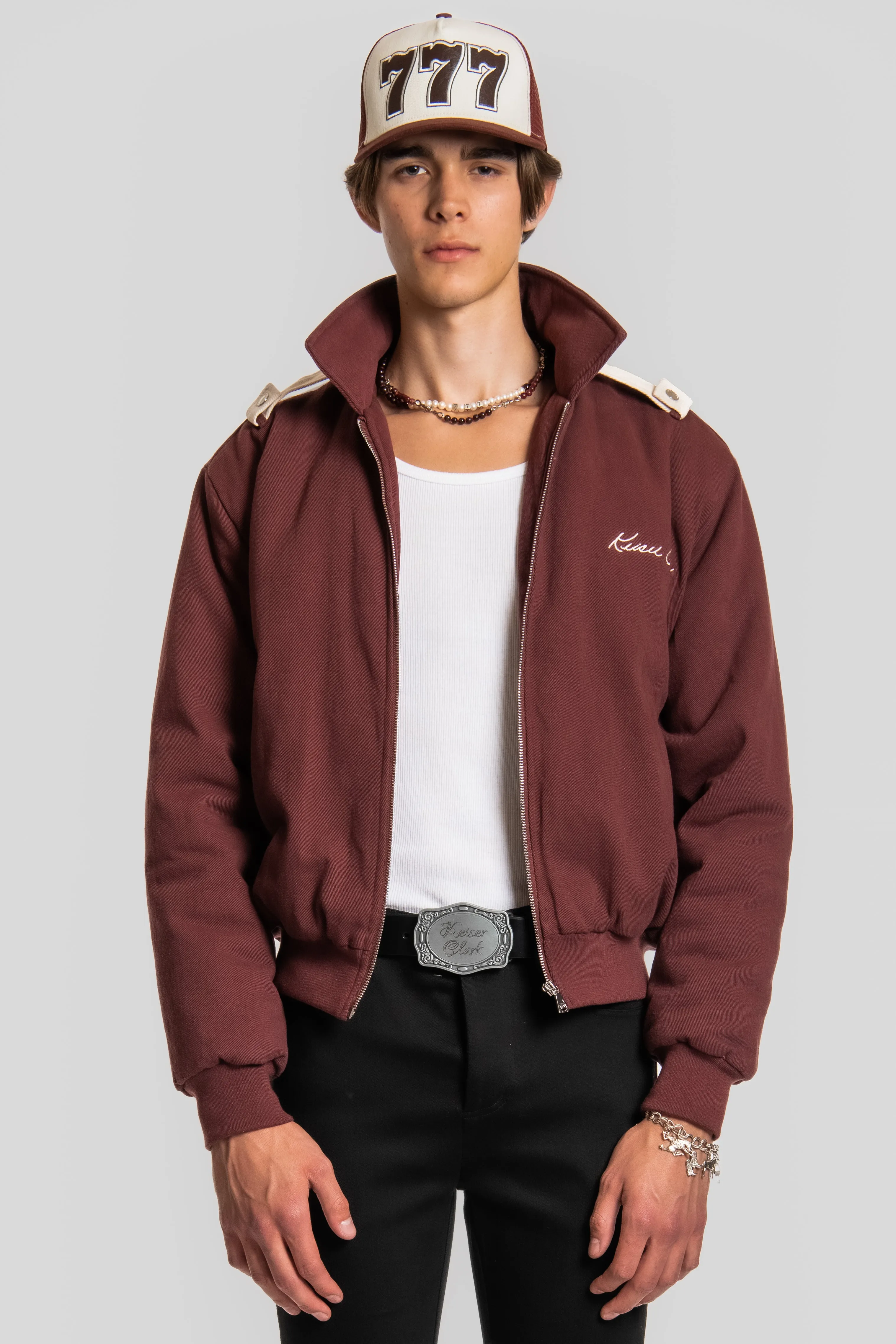 LUCKY NUMBER 7 DENIM BOMBER