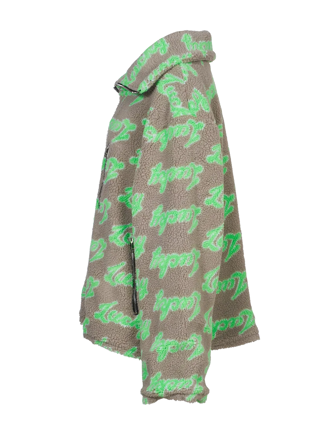 Lucky-print Fleece Zip Jacket