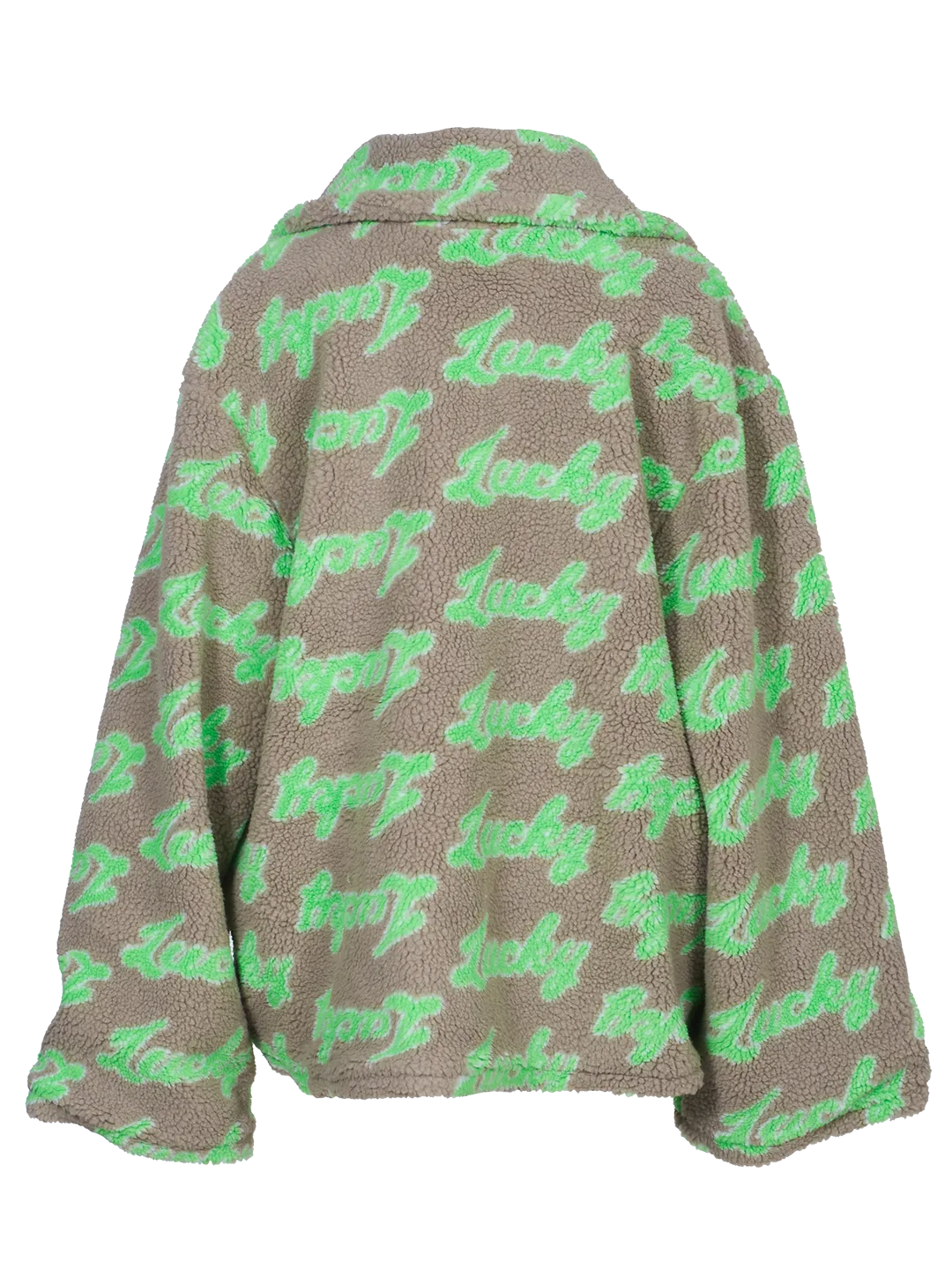 Lucky-print Fleece Zip Jacket