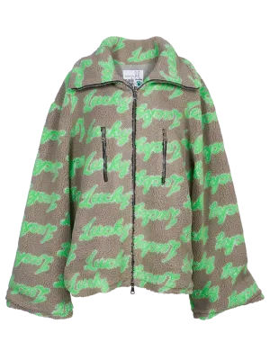 Lucky-print Fleece Zip Jacket