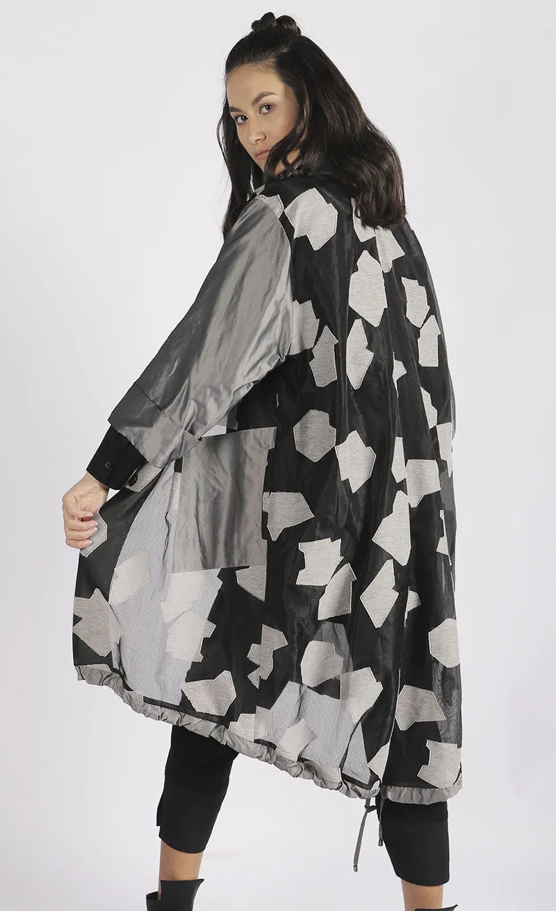 Luukaa Abstract Jacquard Organza Jacket