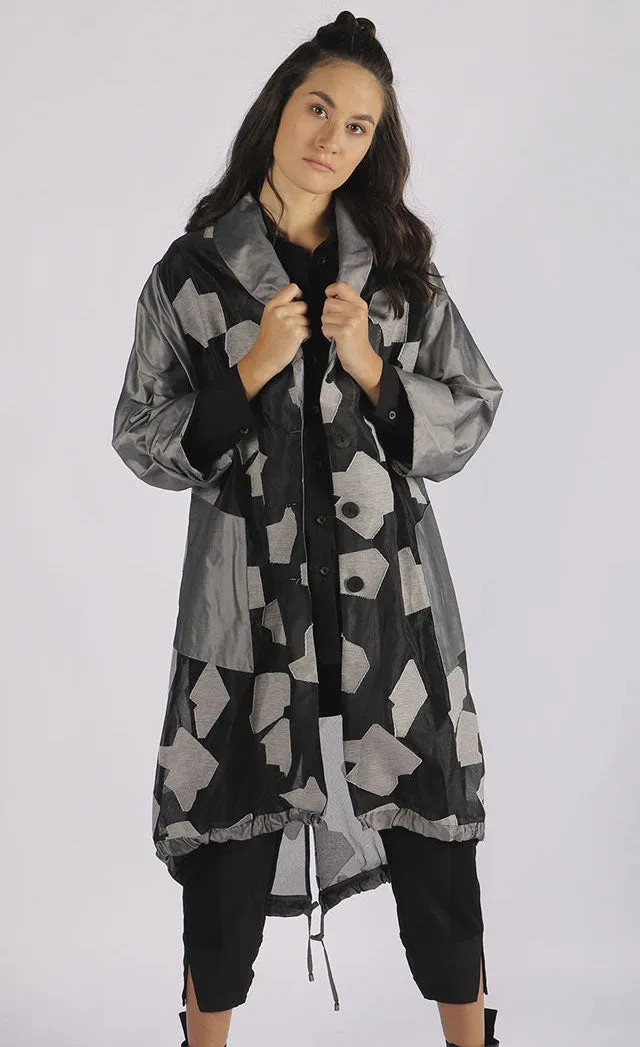 Luukaa Abstract Jacquard Organza Jacket