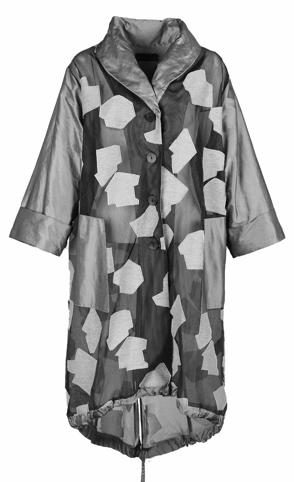 Luukaa Abstract Jacquard Organza Jacket