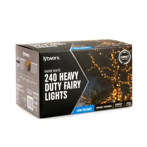Lytworx 240 Warm White Connectable Heavy Duty Fairy Lights