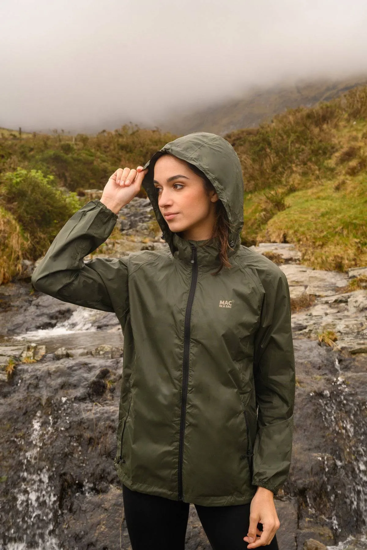 Mac in a Sac Adults Origin Waterproof Breathable Windproof Unisex Packable Jacket-KHAKI