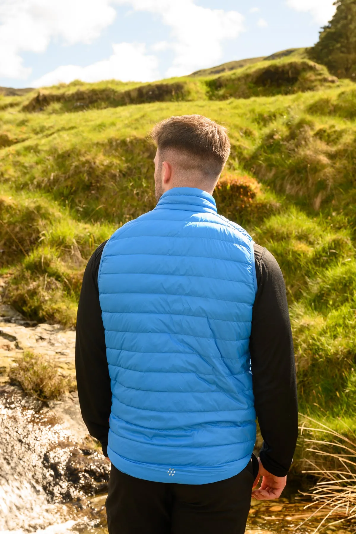 Mac in a Sac Alpine Mens Down Gilet - Ocean Blue