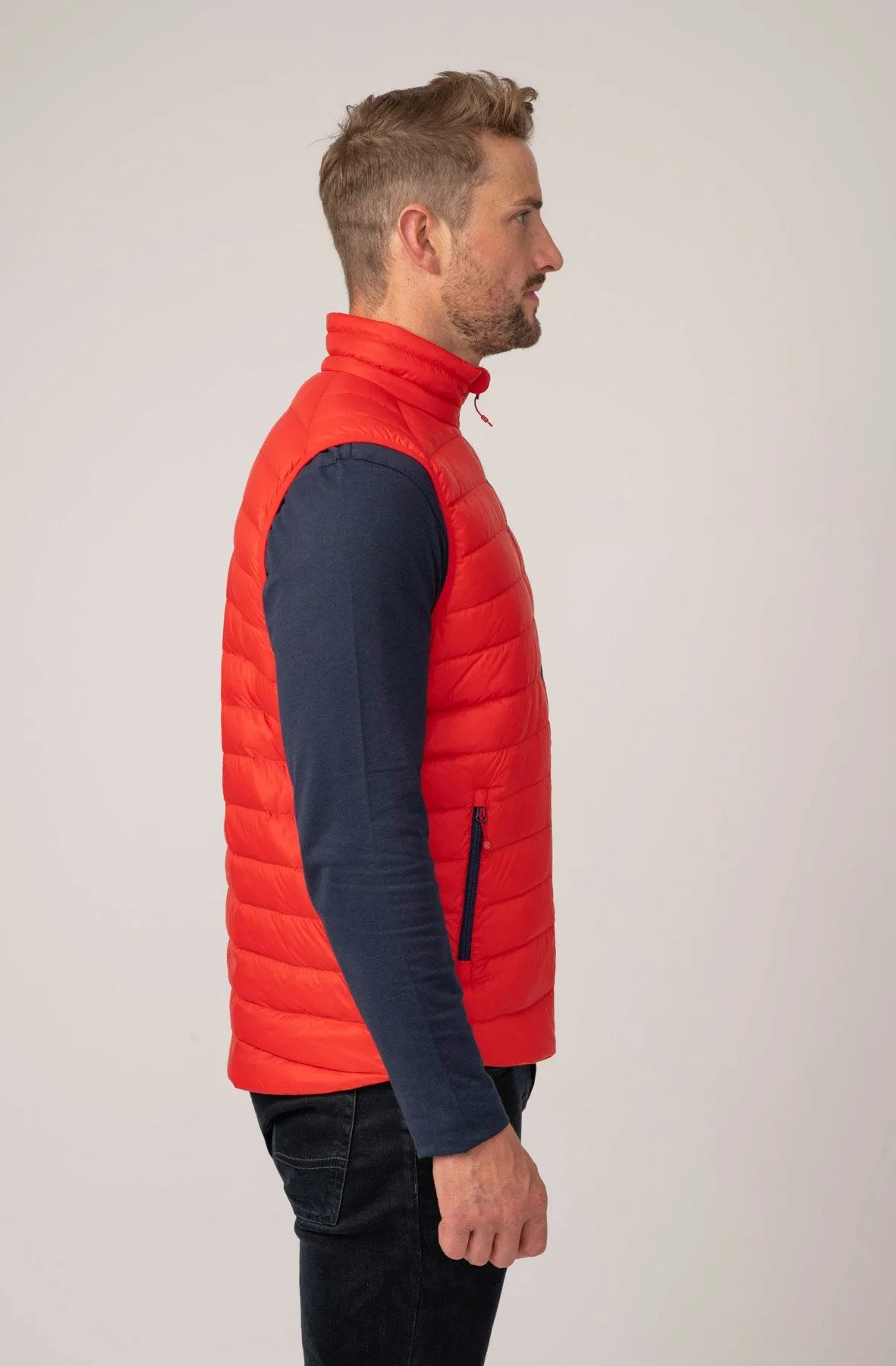 Mac in a Sac Alpine Mens Down Gilet - Red