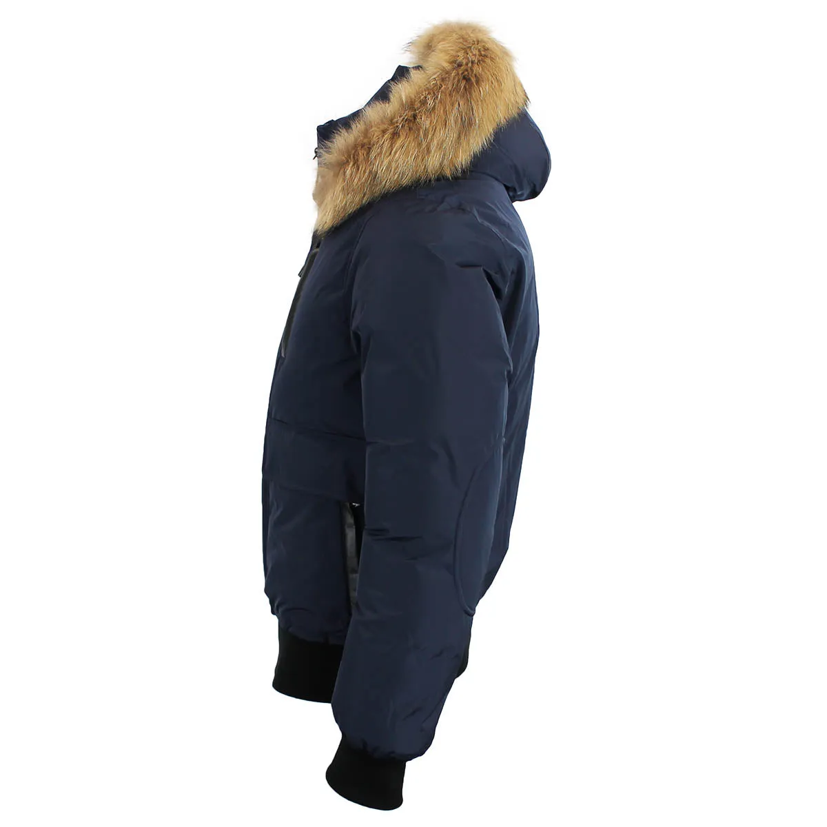 Mackage - Nathan Down Bomber Jacket with Removable Hood in Navy