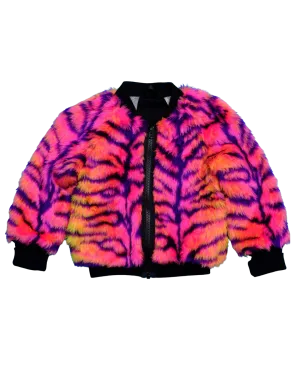 Made to Order - Jungle Boogie Bomber Jacket by Raising Ravers - Tiger Print, Ages 2-12
