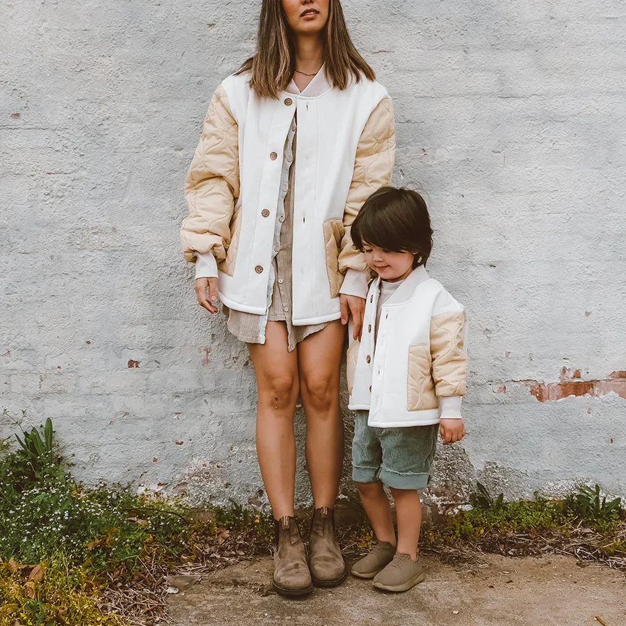 Mama & Mini Matching Waffle Bomber Jacket