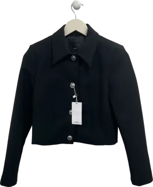 MANGO Black Doris Collared Jacket UK XS