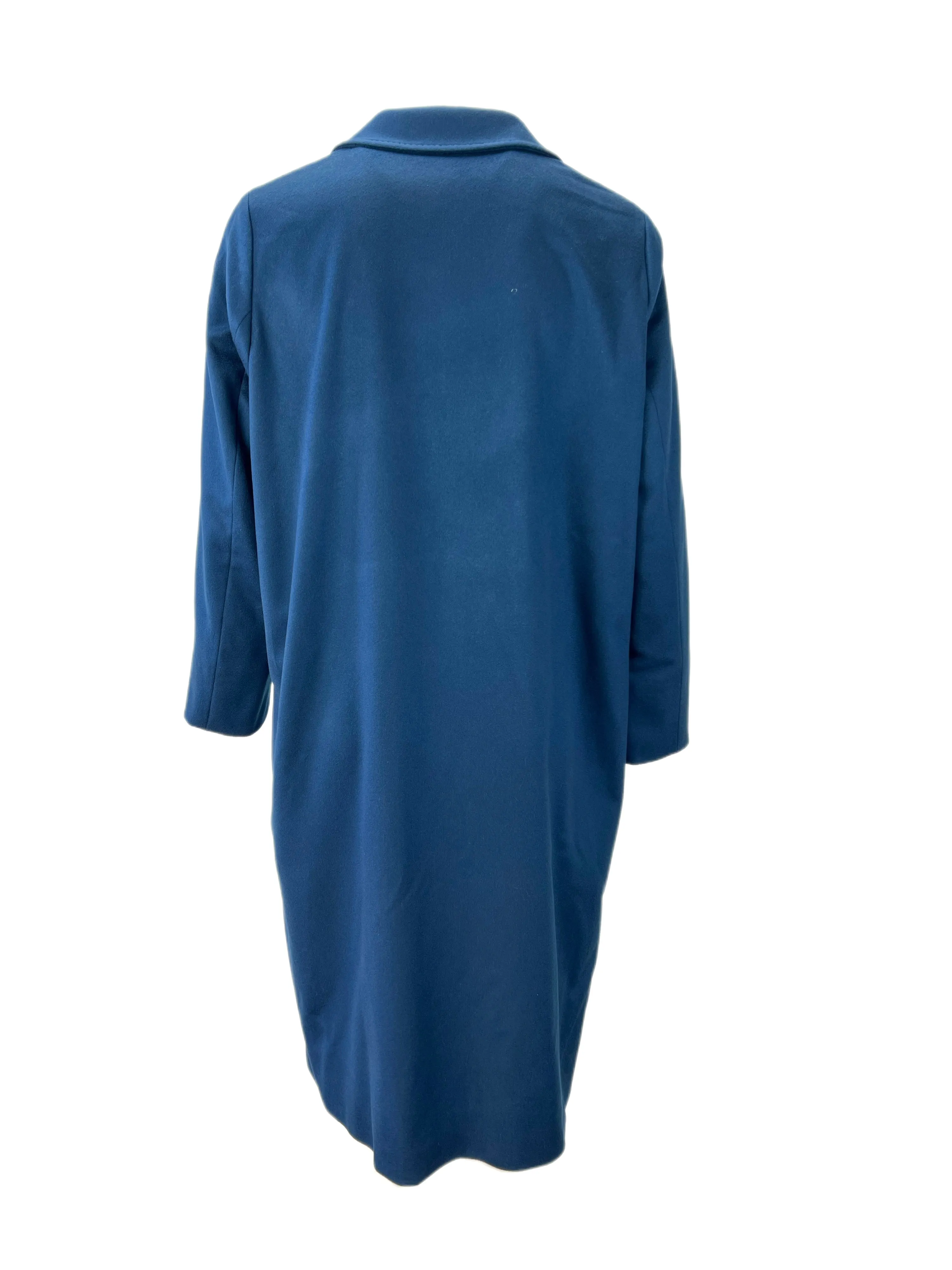 Marina Rinaldi Women's Blue Titolo  Button Down Front Coat NWT