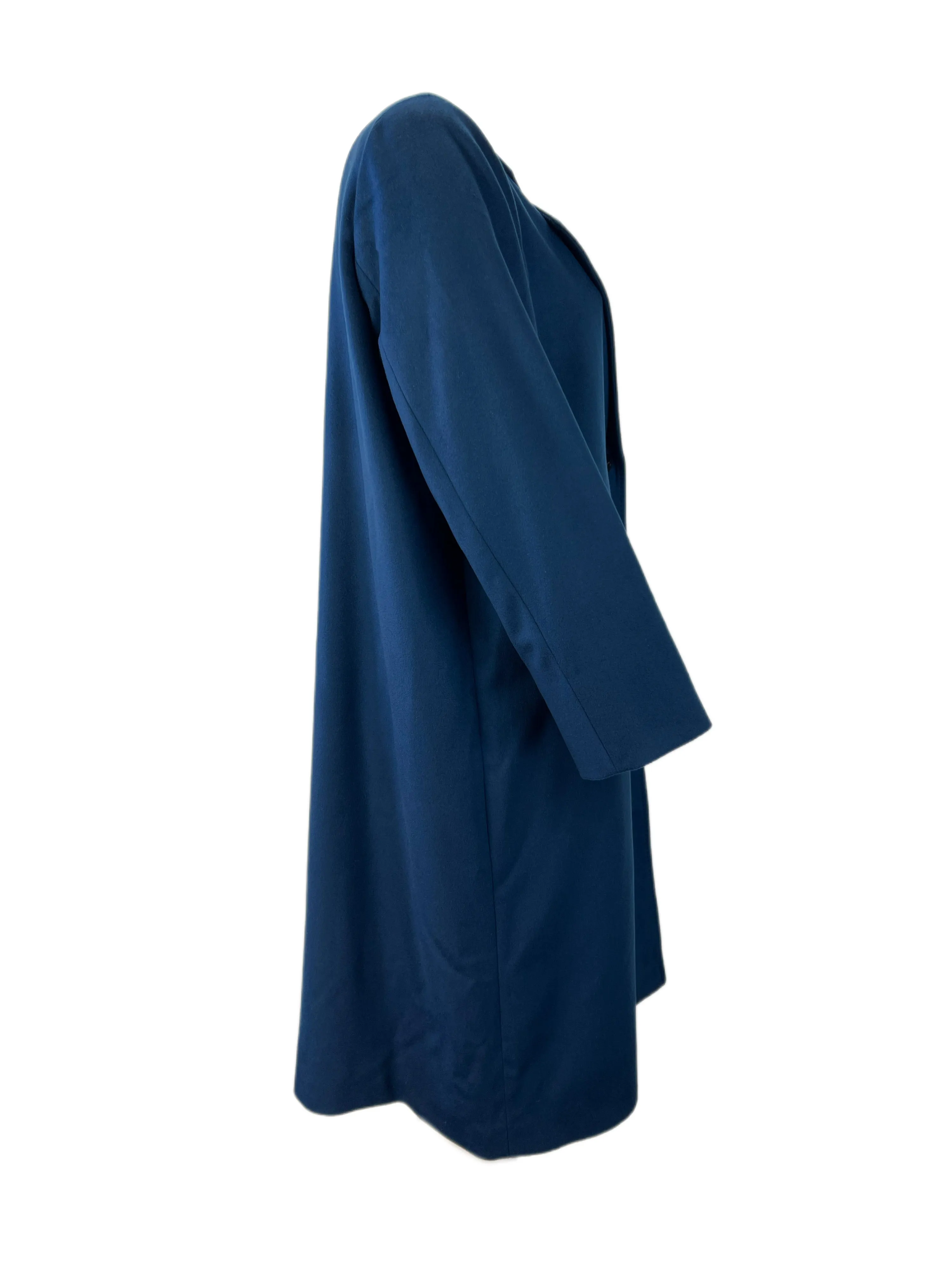 Marina Rinaldi Women's Blue Titolo  Button Down Front Coat NWT