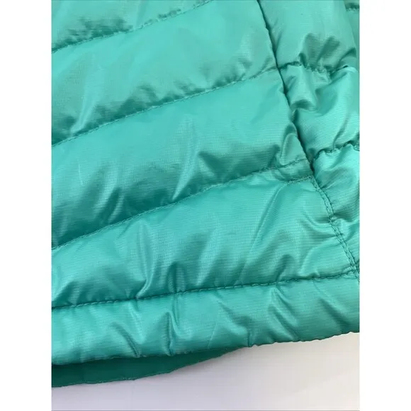 Marmot 700 Fill Down Puffer Jacket Green Teal Quilted Lightweight Womens Small