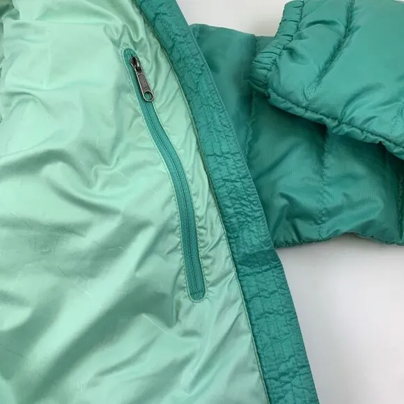 Marmot 700 Fill Down Puffer Jacket Green Teal Quilted Lightweight Womens Small
