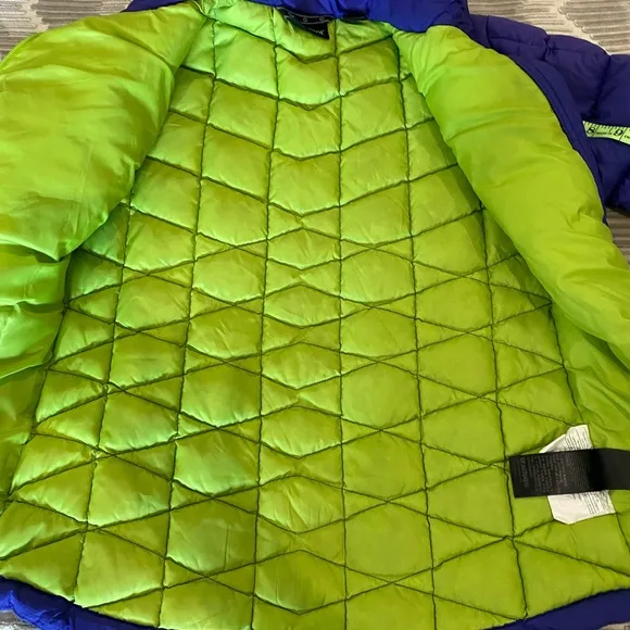 Marmot Puffer Jacket Goose Down Women's Small Full Zip Purple Green