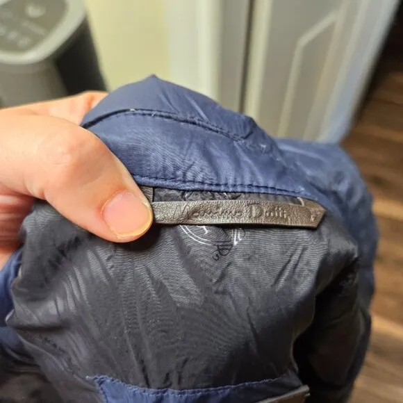 Massimo Dutti Navy Puffer Quilted Jacket