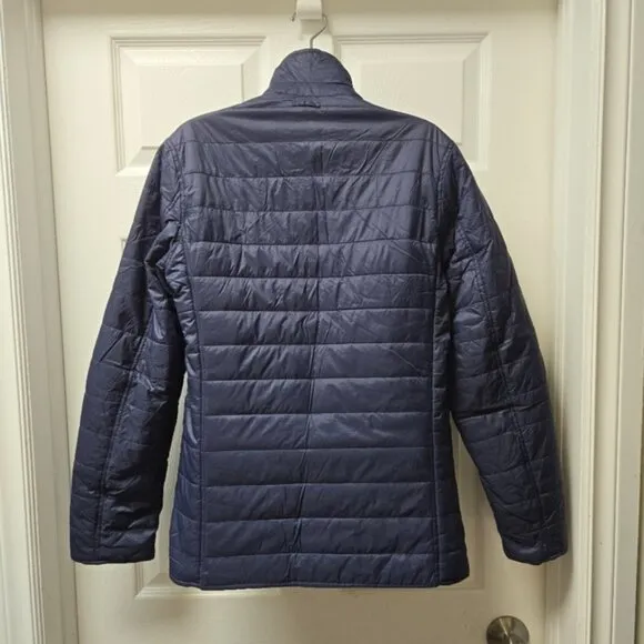 Massimo Dutti Navy Puffer Quilted Jacket