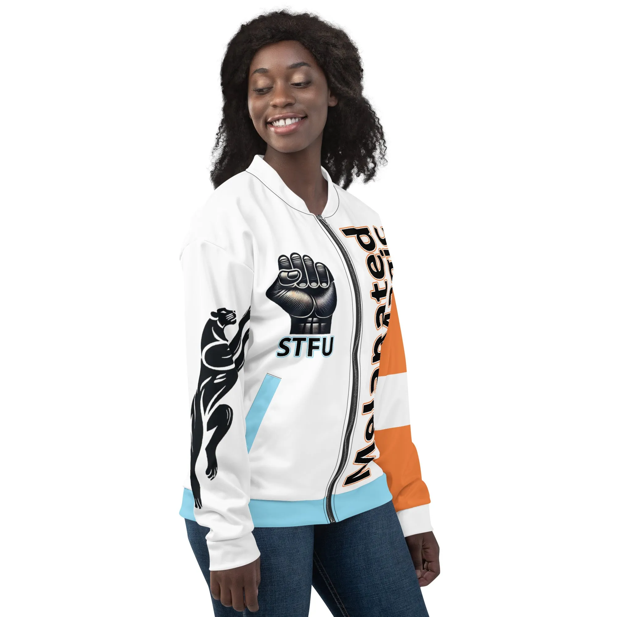 Melanated Magic Unisex Bomber Jacket - Female