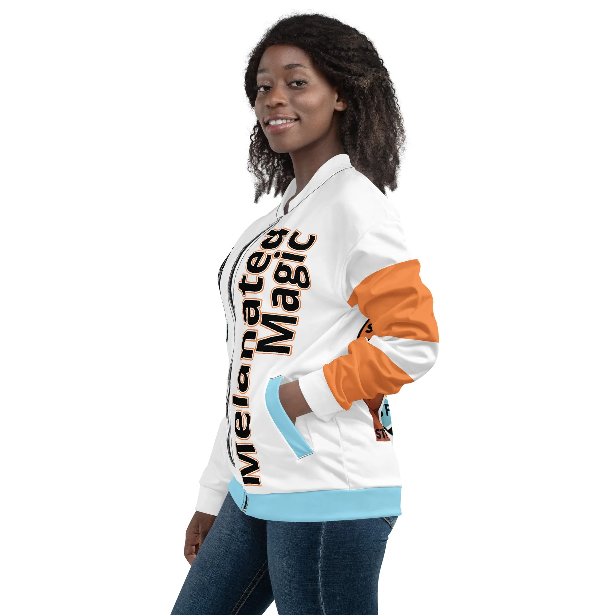 Melanated Magic Unisex Bomber Jacket - Female