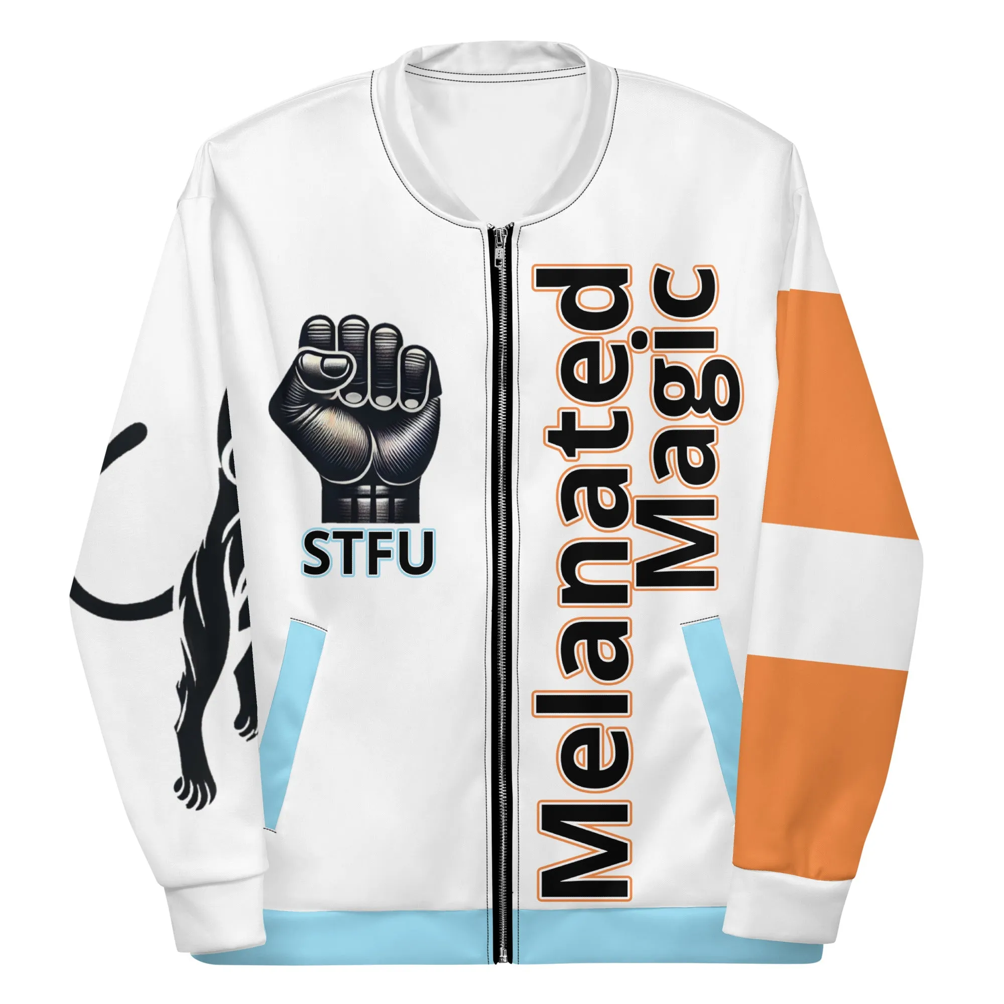 Melanated Magic Unisex Bomber Jacket - Female