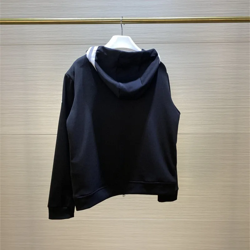 Men Hooded Jackets Cotton Weaving Sewed Hoody