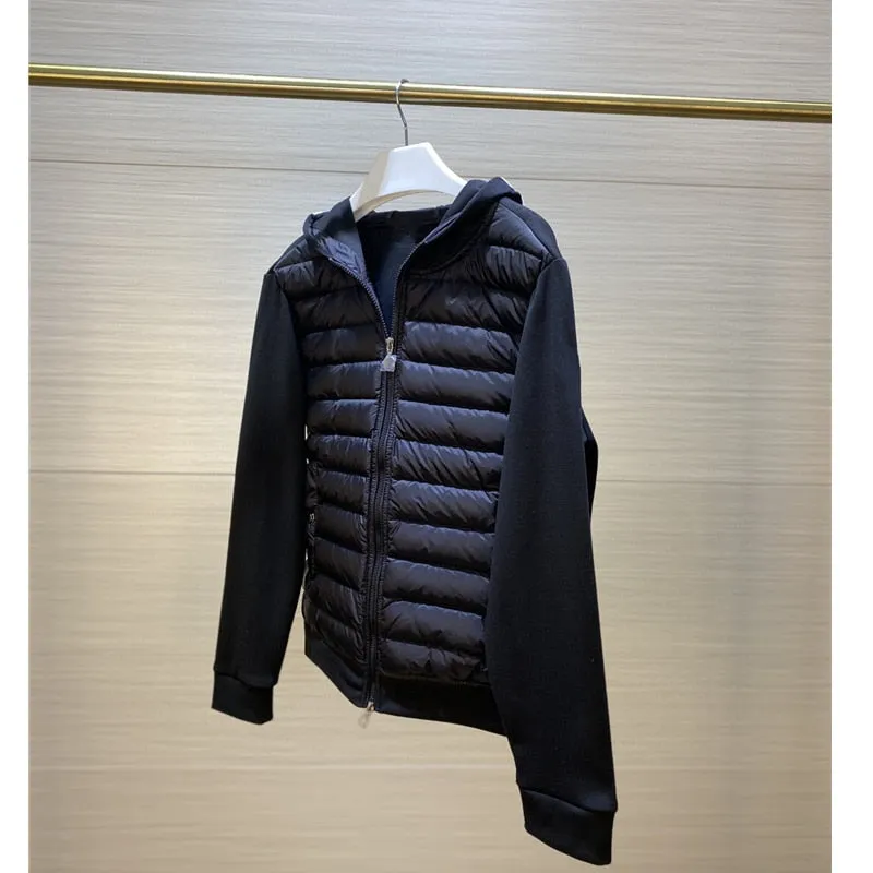 Men Hooded Jackets Cotton Weaving Sewed Hoody