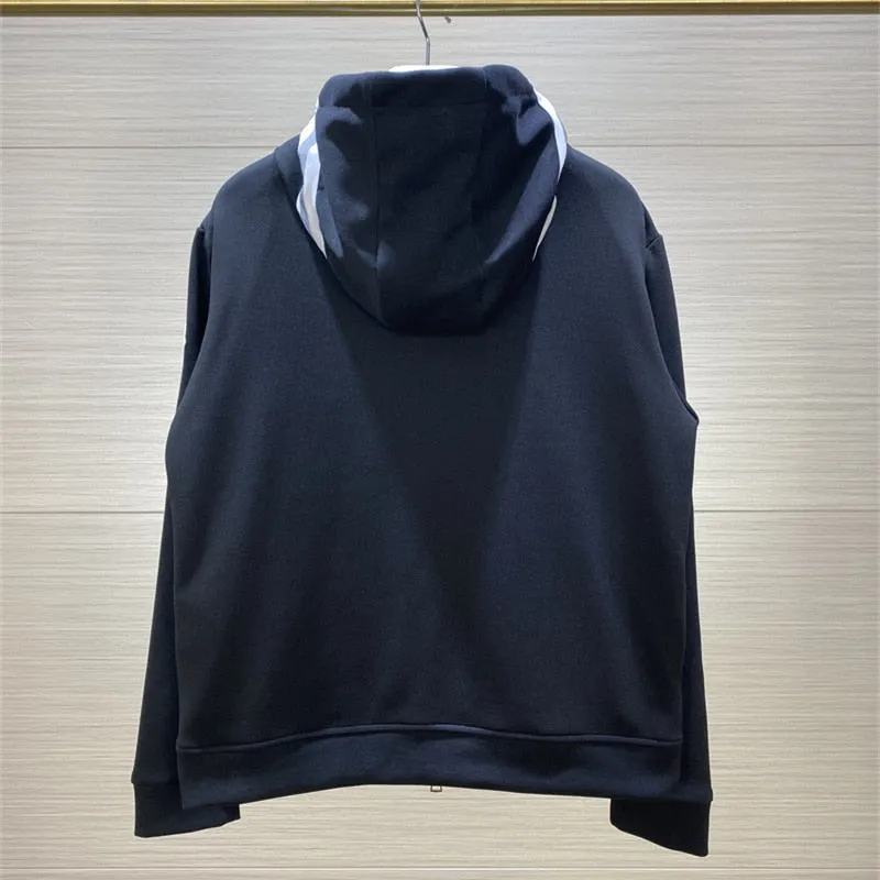 Men Hooded Jackets Cotton Weaving Sewed Hoody