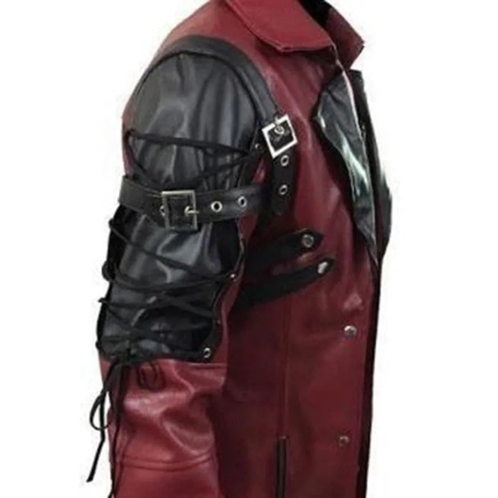 Men Leather Jacket Winter Waterproof Long Faux Fur Coats Men Leather Motorcycle Jackets Clothing Gothic Black Jacket Zipper