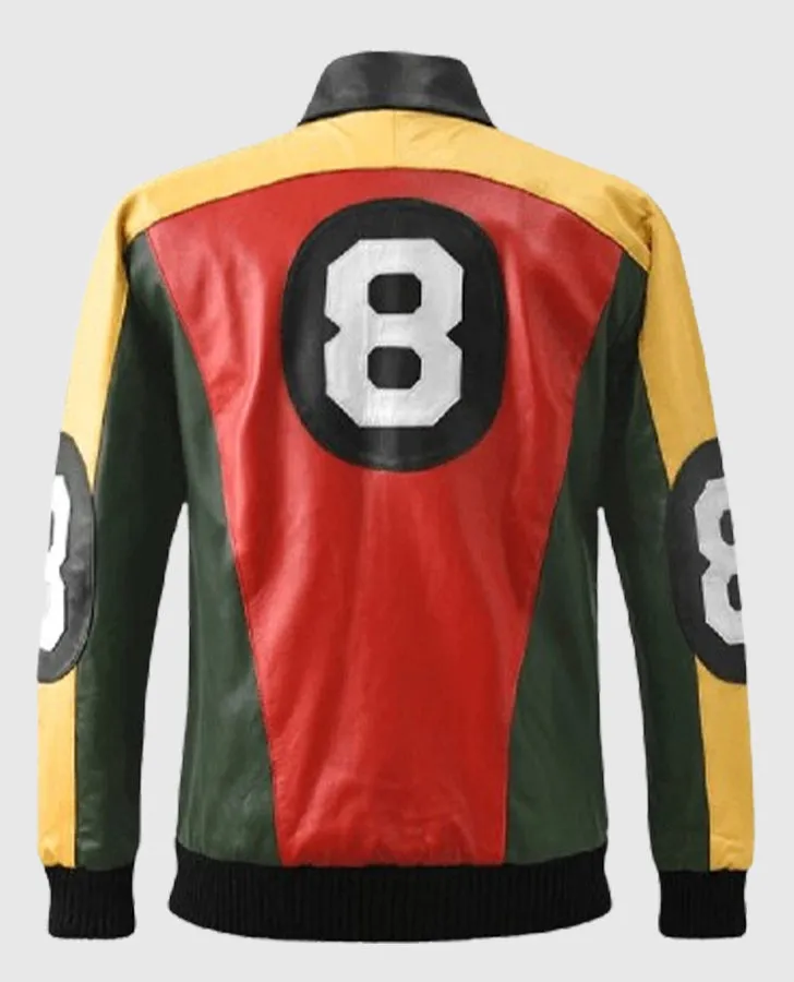Men's 8 Ball Pool Bomber Leather Jacket