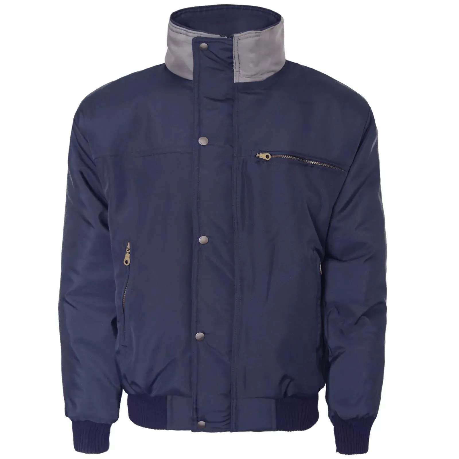 Mens Bomber Jacket Sky Diver Padded Quilted Tartan Winter Trendy Work Coat Warm Check Lined Heavy Retro Outdoor Walking Biker Classic Vintage Plain Casual Top