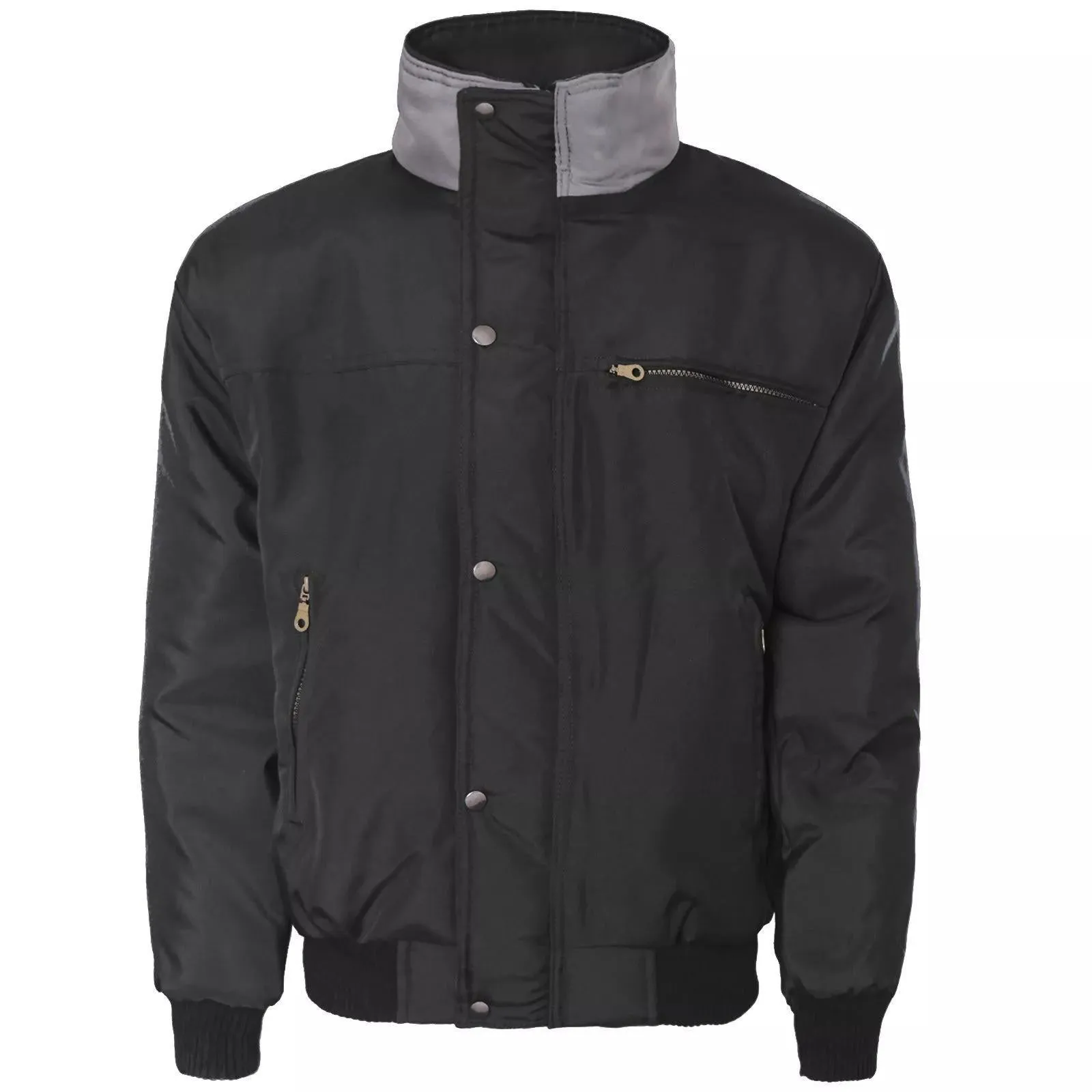 Mens Bomber Jacket Sky Diver Padded Quilted Tartan Winter Trendy Work Coat Warm Check Lined Heavy Retro Outdoor Walking Biker Classic Vintage Plain Casual Top