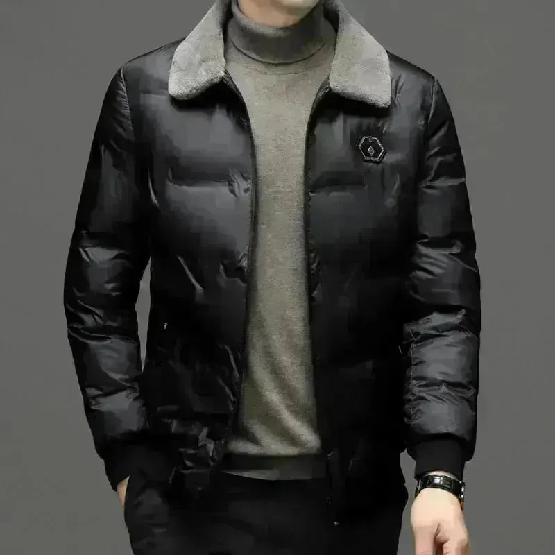 Men's Cotton-padded Slim Fit Zipper Lightweight Winter Puffer Jacket