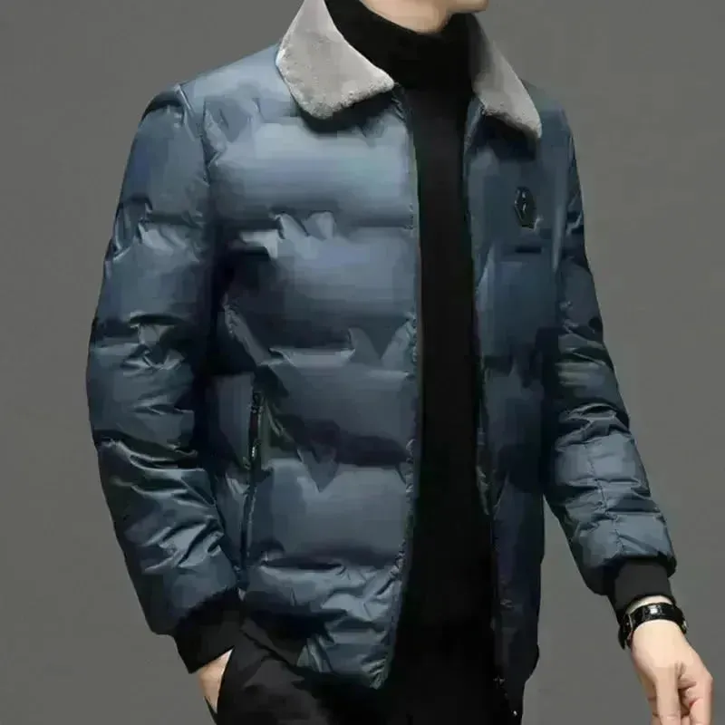 Men's Cotton-padded Slim Fit Zipper Lightweight Winter Puffer Jacket