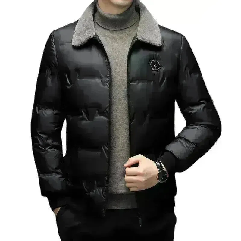 Men's Cotton-padded Slim Fit Zipper Lightweight Winter Puffer Jacket