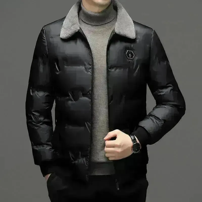 Men's Cotton-padded Slim Fit Zipper Lightweight Winter Puffer Jacket