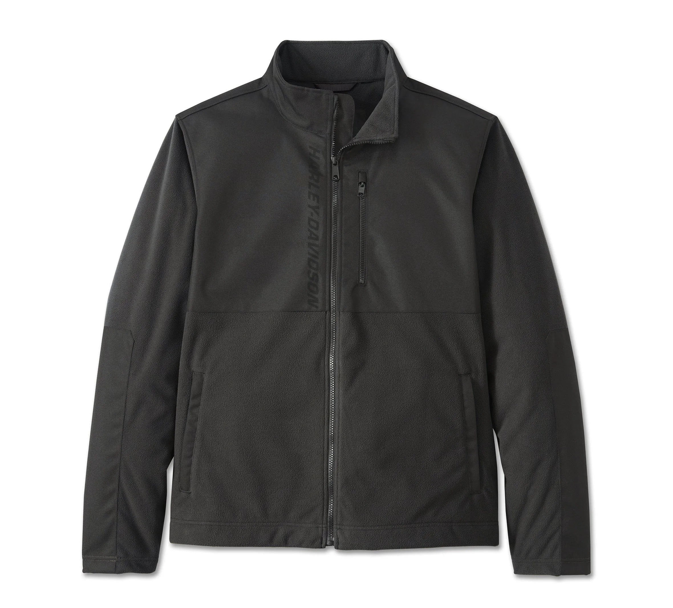 Men's H-D Flex Layering System Fleece Zip Mid Layer - Harley Black