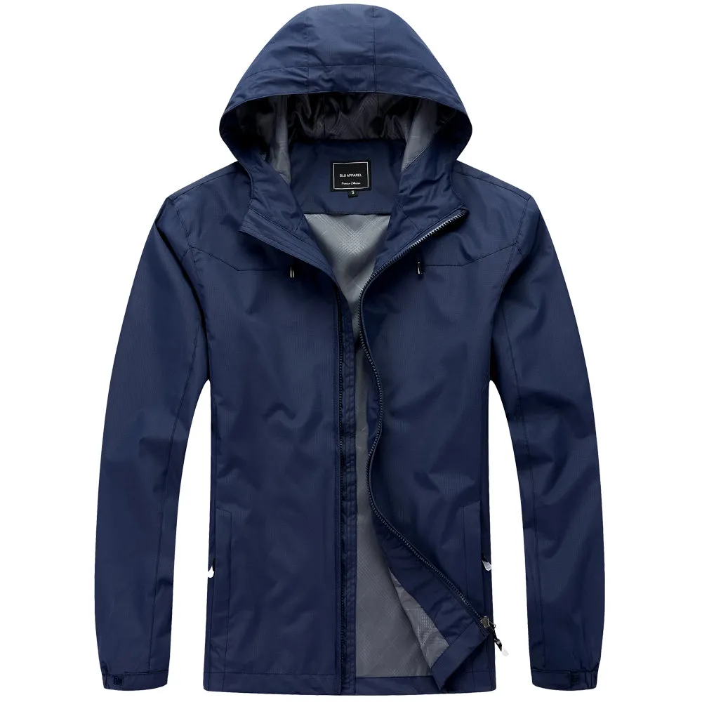 Men's Lightweight Rain Jacket - Cobalt
