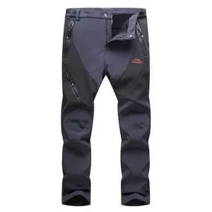 Mens Outdoor Pants Soft Shell Thicken Fluff Lining Waterproof Quick-dryingTrouser