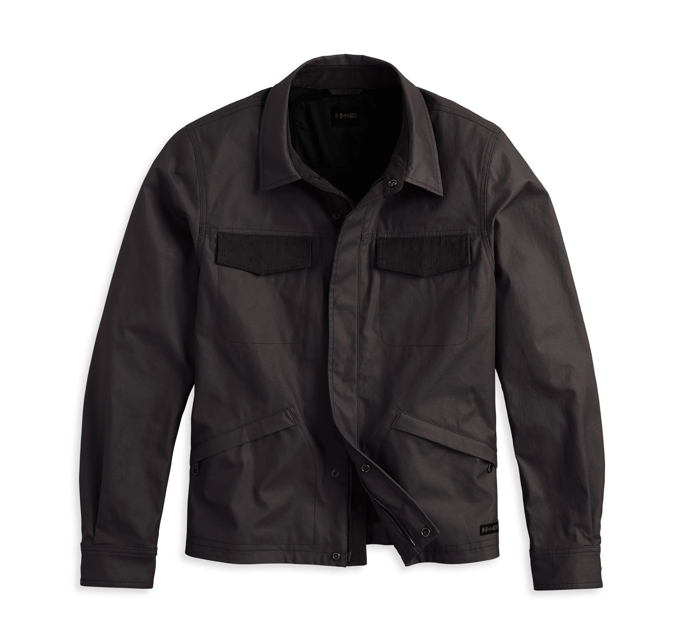 Men's Overlook Harley-Davidson ADV Waxed Riding Jacket - Black Beauty