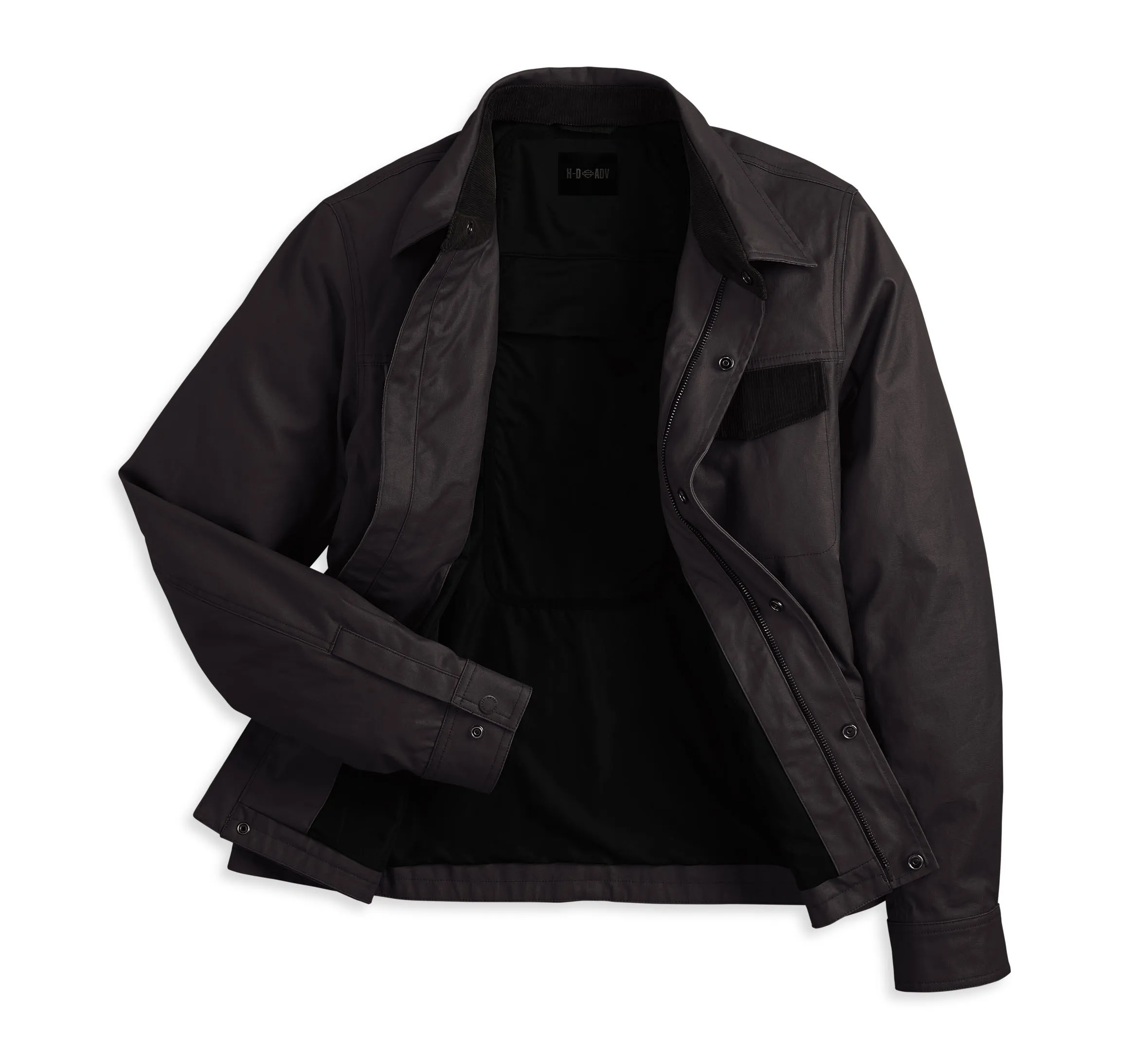 Men's Overlook Harley-Davidson ADV Waxed Riding Jacket - Black Beauty