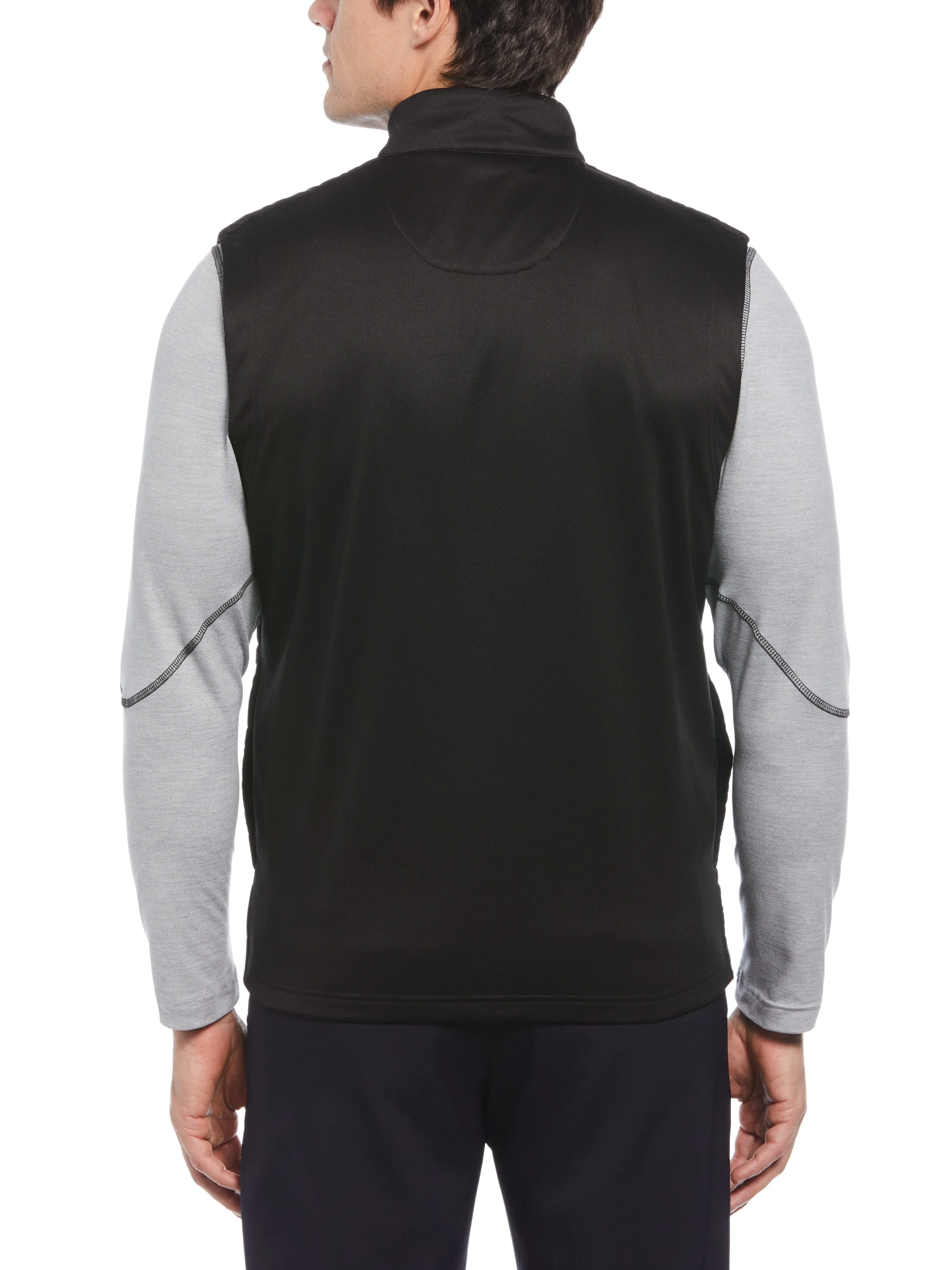 Mens Quilted Full Zip Puffer Golf Vest