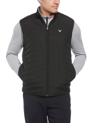 Mens Quilted Full Zip Puffer Golf Vest
