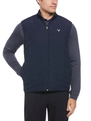 Mens Quilted Full Zip Puffer Golf Vest