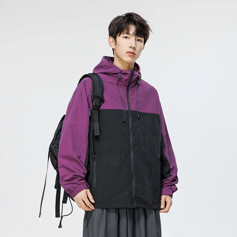 Men's Waterproof Colorblock Jacket