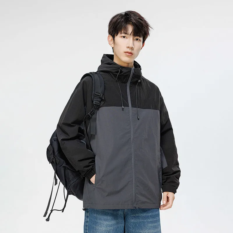 Men's Waterproof Colorblock Jacket