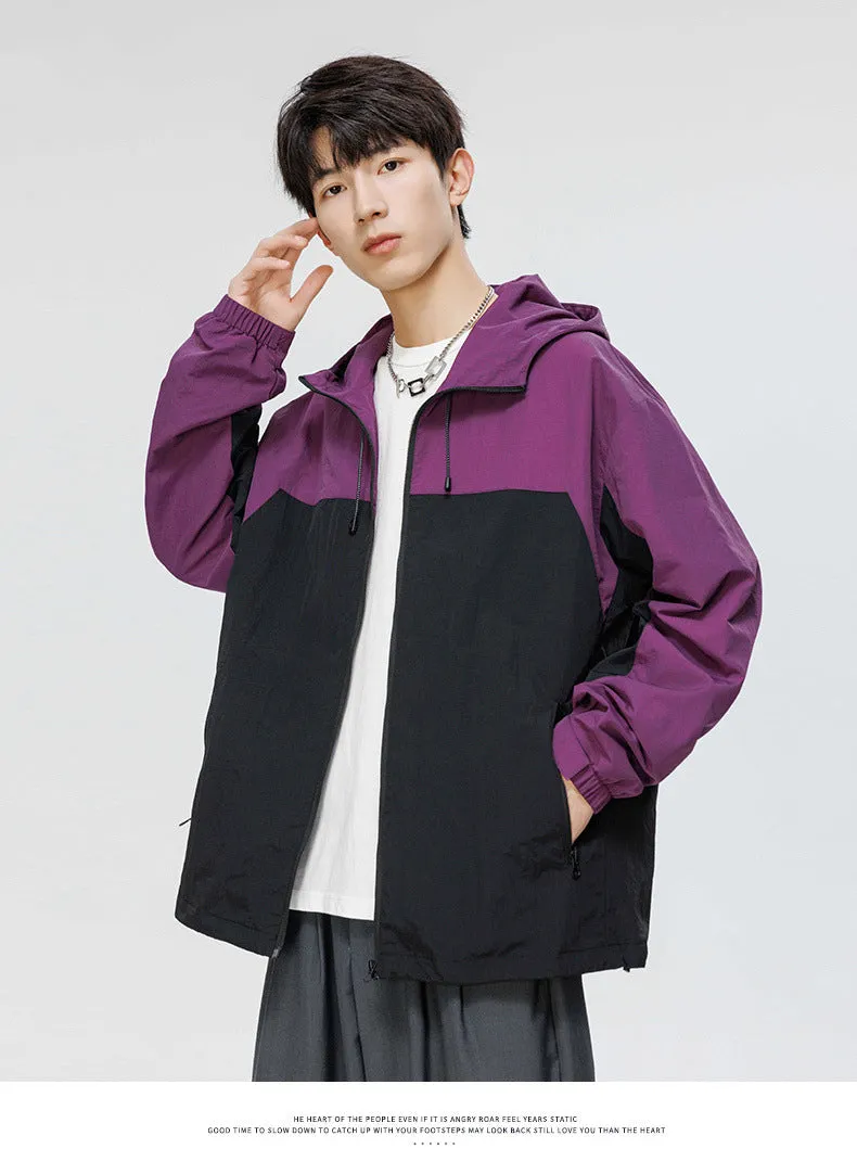 Men's Waterproof Colorblock Jacket
